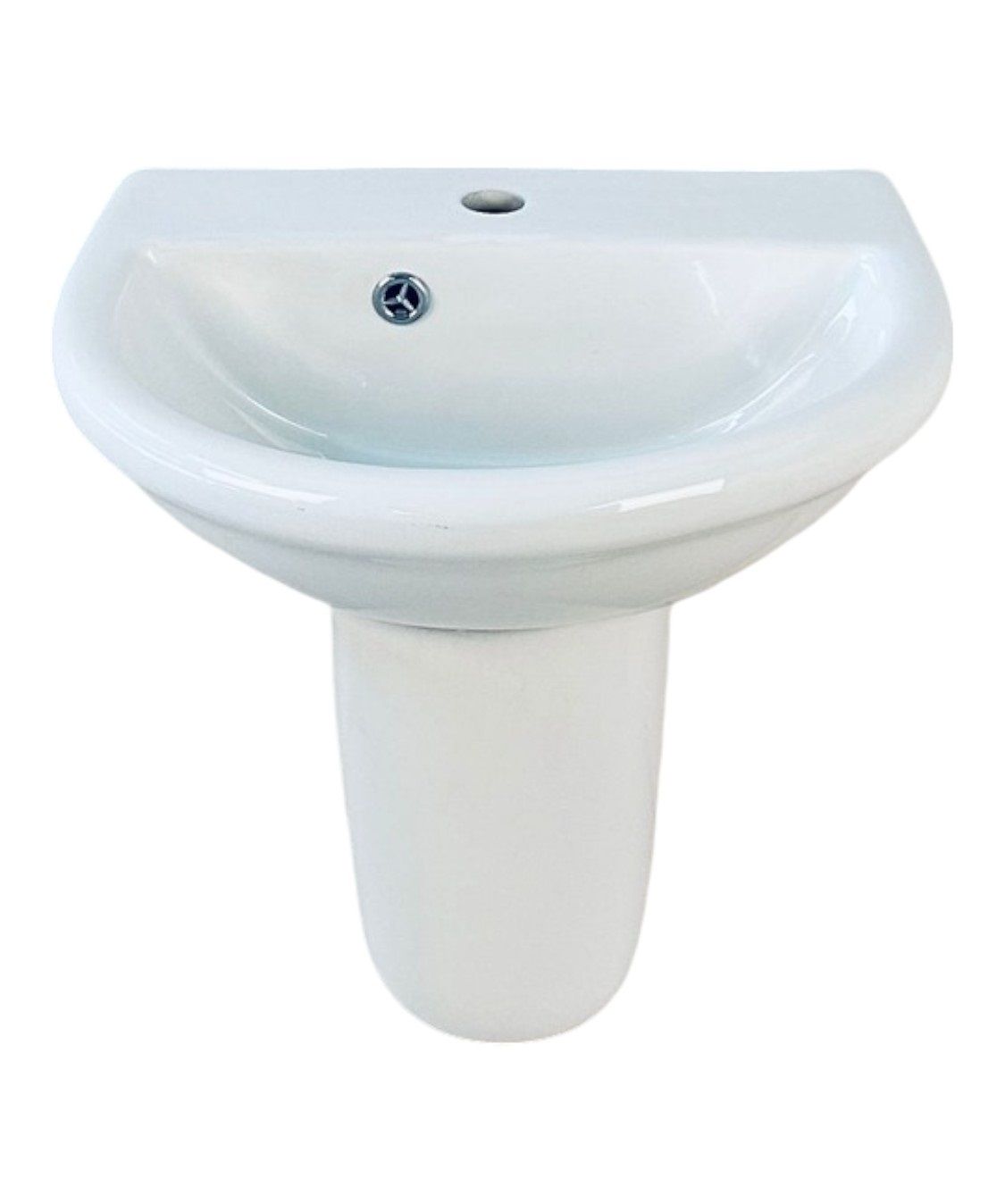 delta wash basin with half pedestal