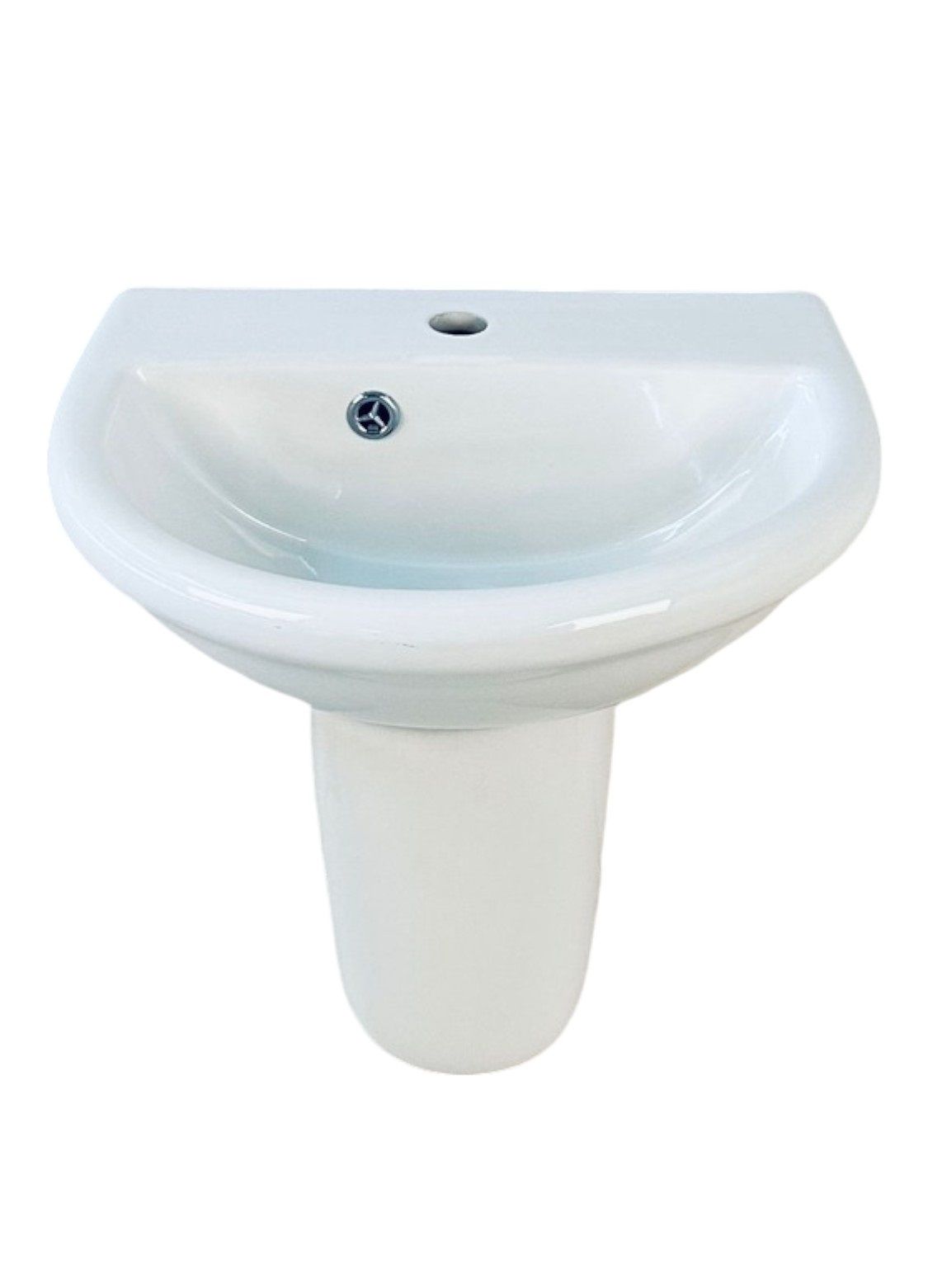 delta wash basin with half pedestal