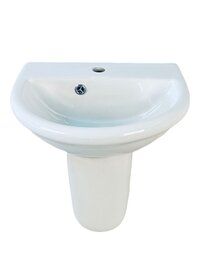 delta wash basin with half pedestal