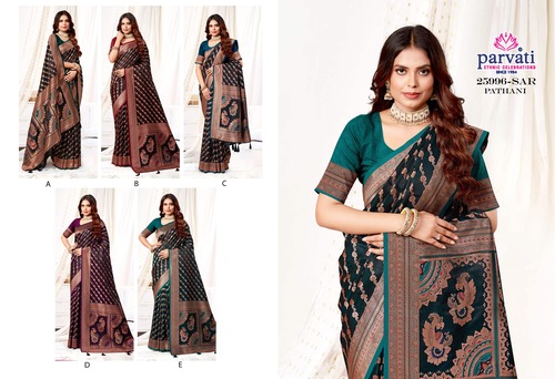 Parvati Multicolor Rapier Silk Saree -25996