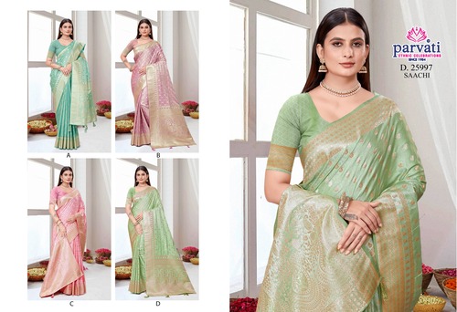 Parvati Multicolor Rapier Silk Saree -25997