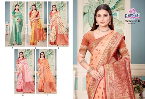 Parvati Multicolor Rapier Silk Saree -25998