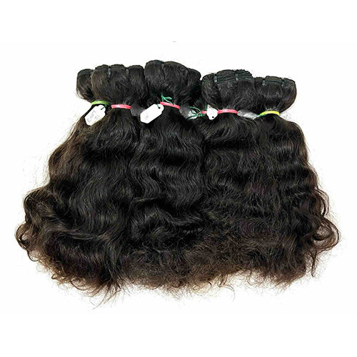 12 Inch Remy Single Drawn Machine Weft Wavy Hair - Application: Personal