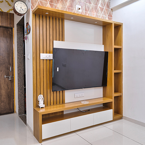 Premium Texture Tv Cabinet - Finishing: Polished