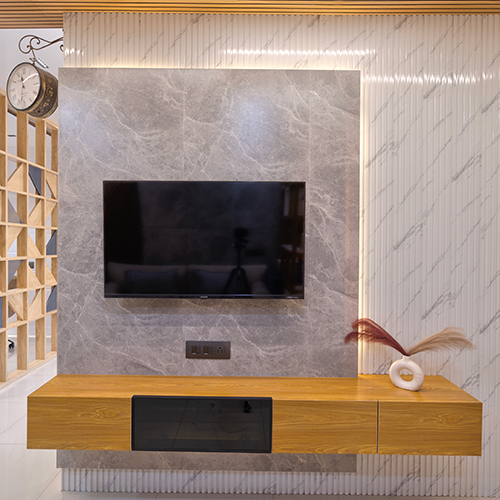 Modular Tv Cabinet - Finishing: Polished