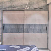 Grey Designer Wooden Wardrobe