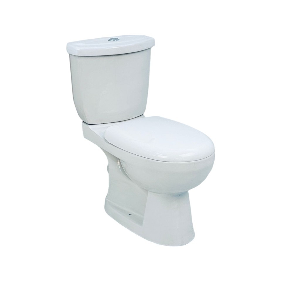 Aqua Two Piece Toilet Set - Color: White