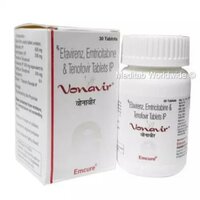 Vonavir Tablet - Oral Medication Tablet, Bottle Of 30 | White, Efavirenz, Emtricitabine, Tenofovir, Treats Hiv And Manages Aids