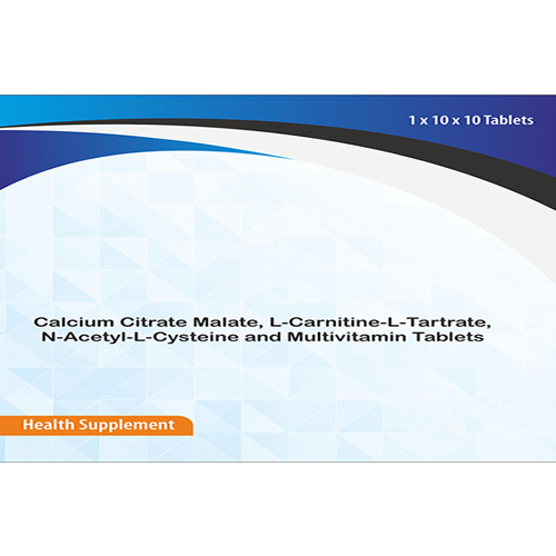 Calcium Malete L-Carnitine L-Tartrate N-Acetyl L-Cysteine And Multivitamin Tablets