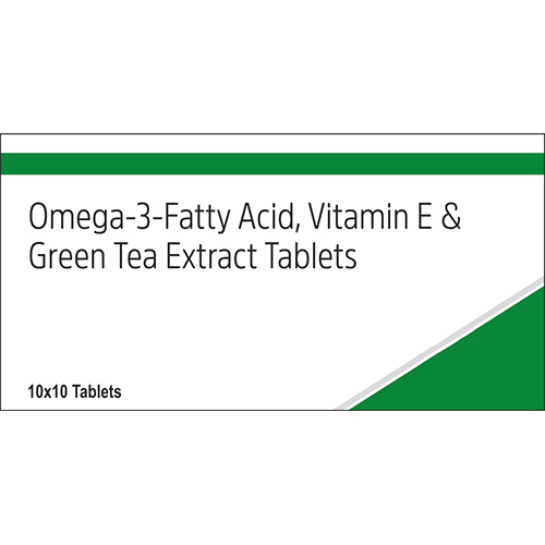 Omega 3 Fatty Acid Vitamin E And Green Tea Extract Tablets - Drug Type: General Medicines