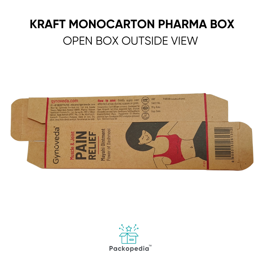 Kraft Mono carton Pharma Box
