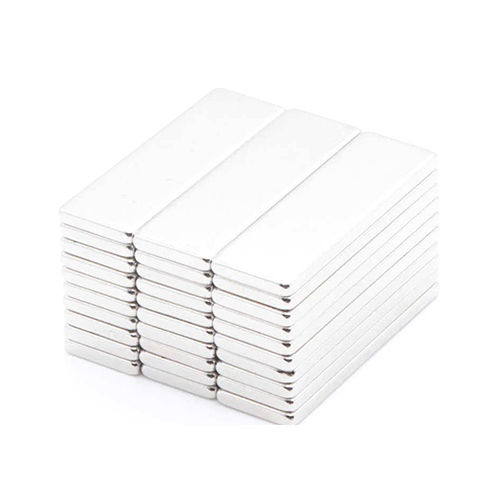 30 X 10 X 2Mm Neodymium Block Magnets - Color: Silver