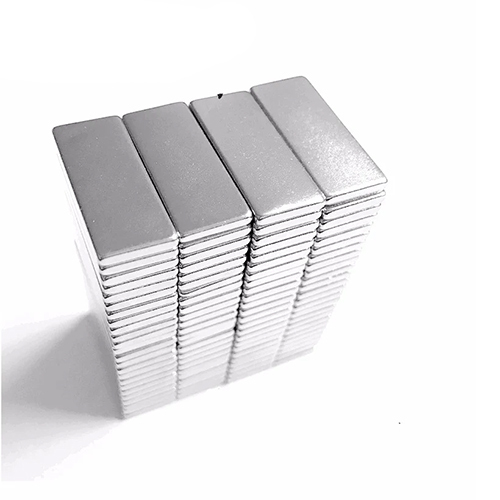 25 X 10 X 2Mm Neodymium Block Magnets - Color: Silver