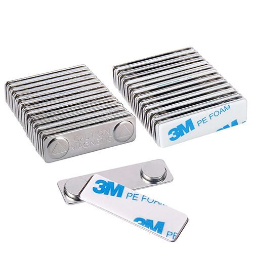 2 Magnet Steel Badge (45x14mm ) - Magneticks