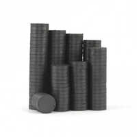 15 X 3mm Ferrite Disc Magnets - Ferrite Material, 15 X 3mm Size, Sleek Black Color , Strong Permanent Magnetic Force For Versatile Applications