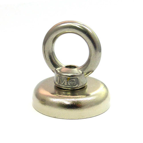 Snj 36 - D Hook Neodymium Fishing Magnets - Color: Silver