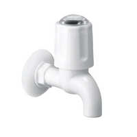 Classic PVC Water Tap - Short Body Design | Waterproof, Smooth White Surface for Effortless Bathroom Fitting and Installation