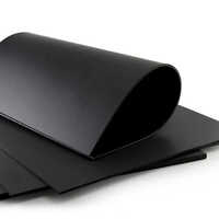 300mm X 300mm X 2mm Flexible Magnetic Sheet - Ferrite Magnet Material | Square Shape, Black Color, Permanent Magnet Category