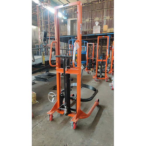 Manual Hydraulic Drum Lifter - Color: Orange