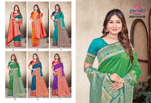 Parvati Multicolor Rapier Silk Saree -26019