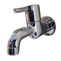 20 Mm Ss Polo Bib Cock - Stainless Steel, 20 Mm Size, Silver Color, Glossy Finish, Round Shape | Reliable, Leak-free Plumbing Fixture
