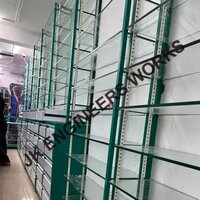 Medicine Display Rack - Mild Steel, 6 Inch Deep Shelving | Heavy Duty, Rust-proof, Powder Coated, Single-sided Design For Supermarkets & Pharmacies