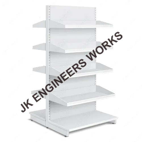 Double Sided Display Rack - Mild Steel, 5 Feet Tall | 50 Kg/hr Capacity, Rust-Proof, Heavy Duty, Powder Coated