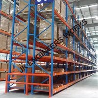 Mild Steel Bulk Storage Rack - 6 Ft Width, 8 Ft Height, 200 Kg/hr Capacity | Heavy Duty, Rust-proof, Powder-coated Finish