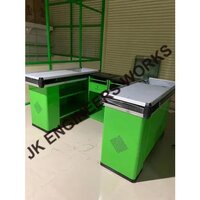 Supermarket Cash Counter - Mild Steel Heavy-duty Design | Polished Finish, Ideal For High Volume Retail Use