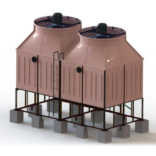 FRP Multi Cell Cooling Tower - Standard Size, Any Color | New Electric Power Supply for Industrial Use