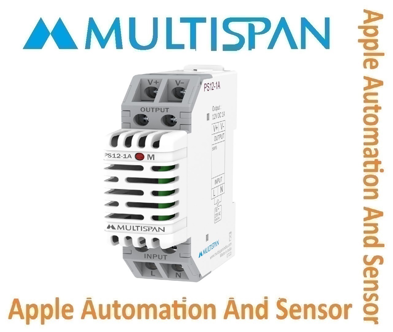 Ps12-8a Multispan Power Supply - Double Display Universal Input, Pid Controller, Dual Relay, 4+4 Digit, 1 Year Warranty, Versatile Application
