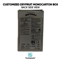 Customized Dryfruit Monocarton Box - Almonds