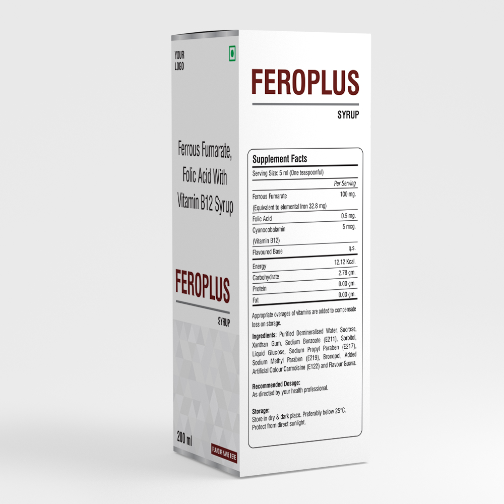 Ferrous ascorbate, folic acid and zinc syrup