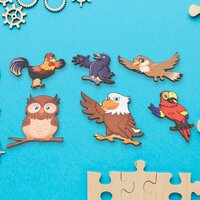 Wooden Bird Puzzle Learning Educational Boards