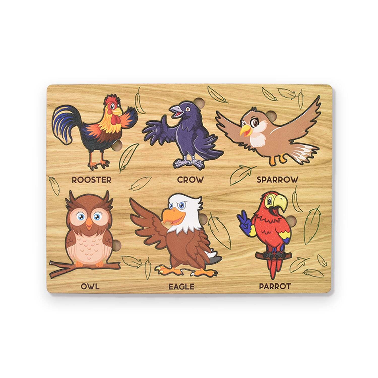 Wooden Bird Puzzle Learning Educational Boards