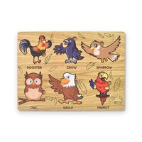 Wooden Bird Puzzle Learning Educational Boards