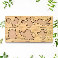 Wooden Bird Puzzle Learning Educational Boards