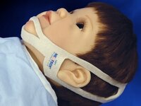 Neotech Chin Strap - Skin Friendly Neofoam, Adjustable Size For Neonates & Infants, Unique Split Chin Design, Ear Openings Prevent Overfolding