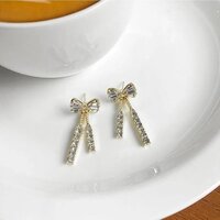 CherryBox Bow Earrings for Women Crystal
