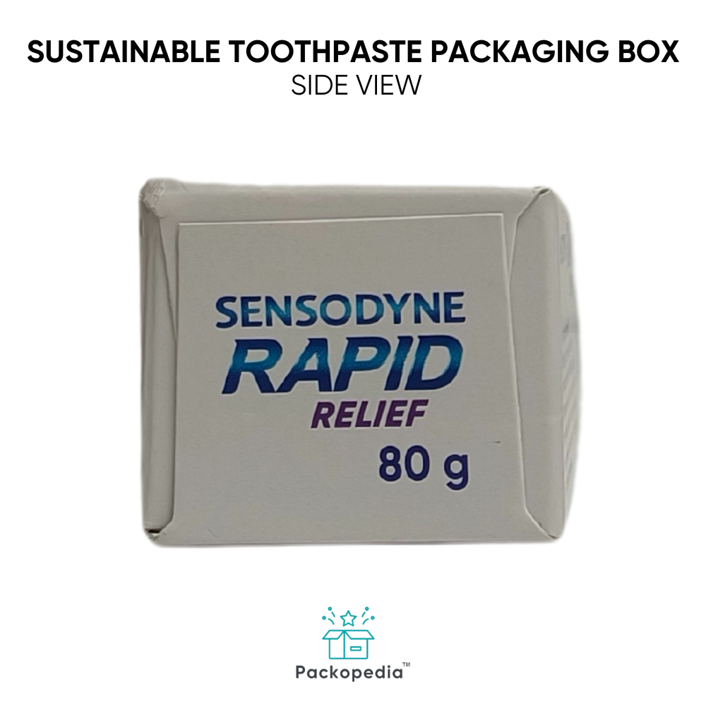 Sustainable Toothpaste Monocarton Packaging Box - Rectangle Shape, Multi-color Print With Laminated Finish | Customizable Size And Style, Embossed Printing For Food And Personal Care Use