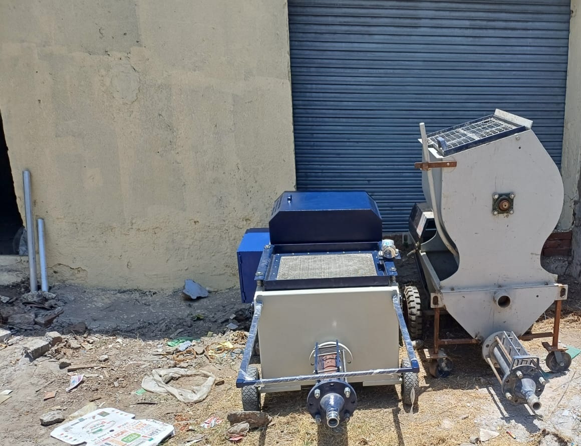 Automatic Wall Plastering Machine - Semi-automatic 220 Volt Control System | 1 Year Warranty Human Machine Interface Versatile For Cement Walls