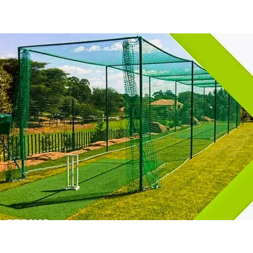 Cricket Practice Net - Durable Plastic, Various Sizes, Green Color, Square Hole Design | Ideal for Batting, Bowling, Fielding Skills