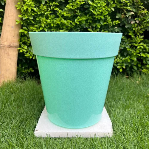 Fiberglass Decorative Planter - Color: Green