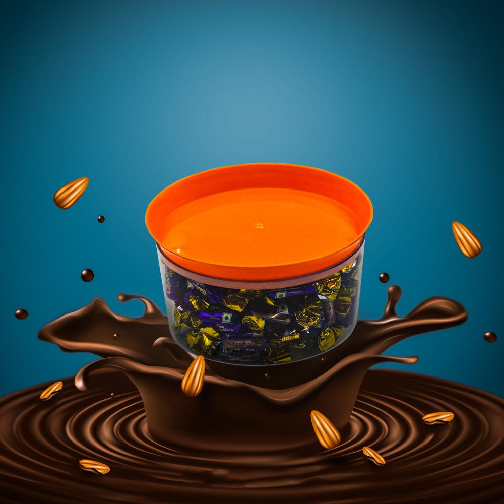 Brue Oval Shape Chocolate Container - Eco-Friendly PP Material 28cm Height x 10.5cm Width x 14.5cm Length Transparent Color Attractive Designer Look