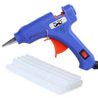 Hot Glue Gun - Plastic And Metal Construction , Electric Powered, Stylish Blue Color For Versatile Use In Toys, Caulking, Crafts, And Metals