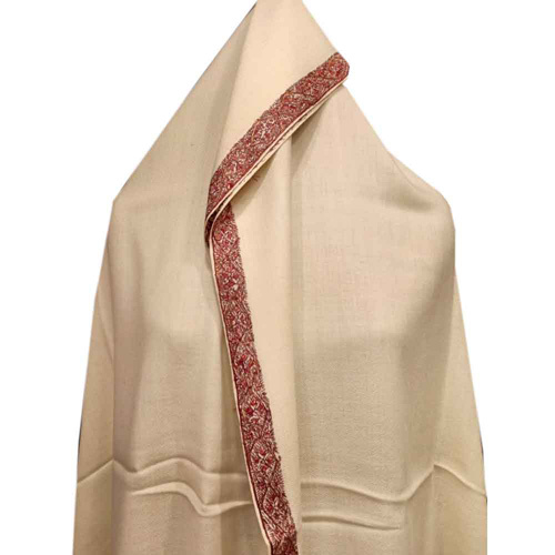 Handmade Cream Seni Pashmina Shawl