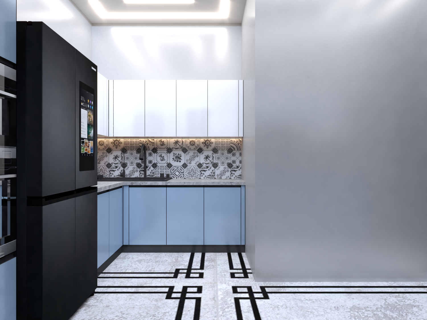 L Shaped Stainless Steel Kitchen at 29500.00 INR in Delhi | Mettas ...