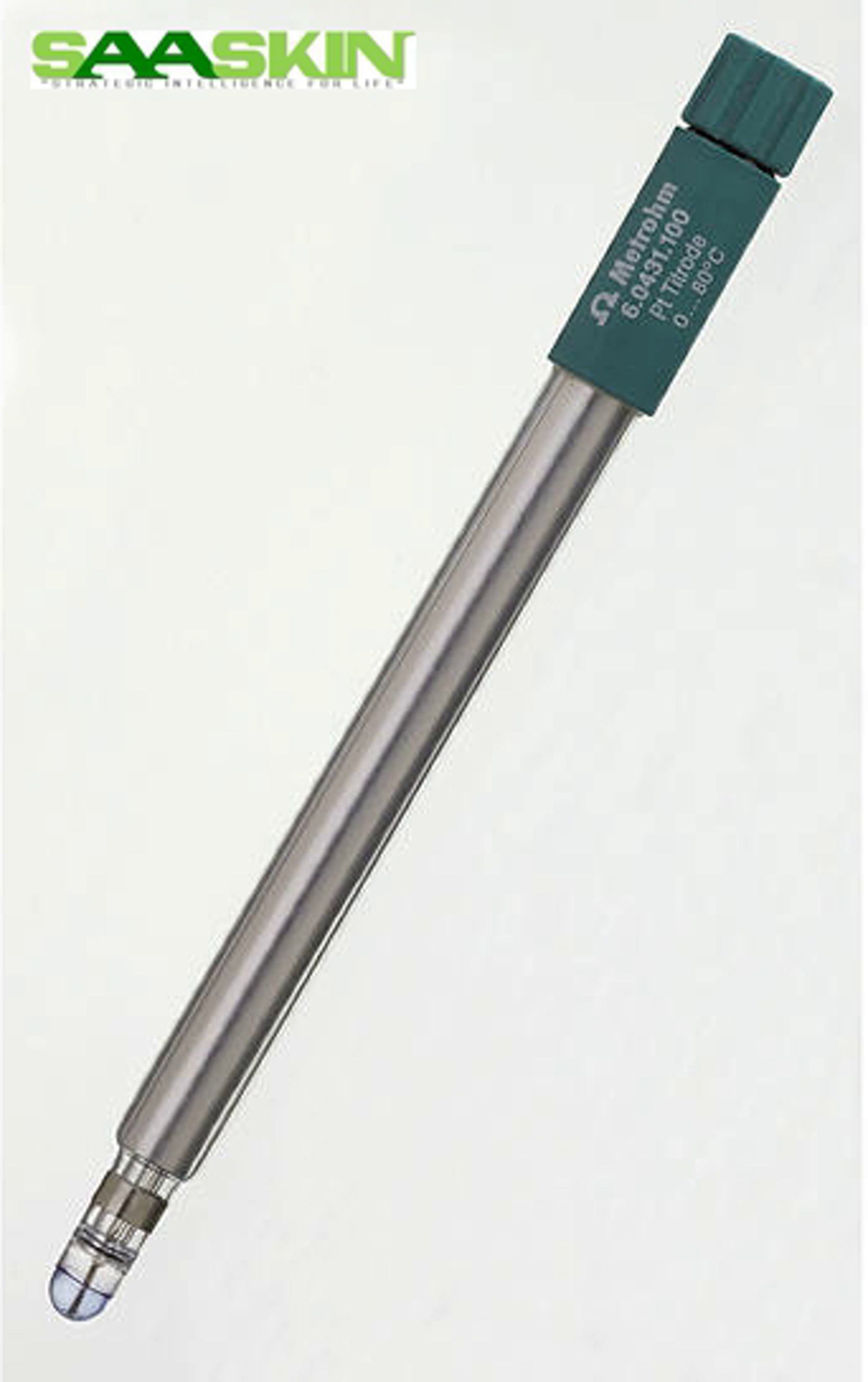 Metrohm Pt Titrode - Glass Body, 120mm Length, Platinum Pins, Ceramic Diaphragm | Redox Titrations, Ag/agcl Reference, Fast Response
