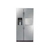 Two Door Refrigerator - Metal Construction, 220-240 Volts, Silver Color | Spacious Design, Built-in Water Dispenser, Adjustable Shelves, 1-Year Warranty