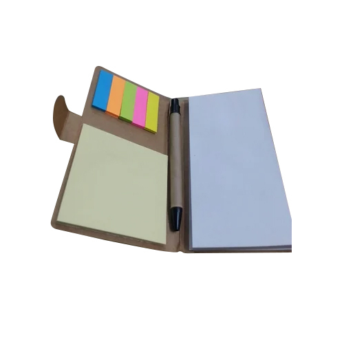 सफेद बिना रेखा वाला पेन नोटपैड